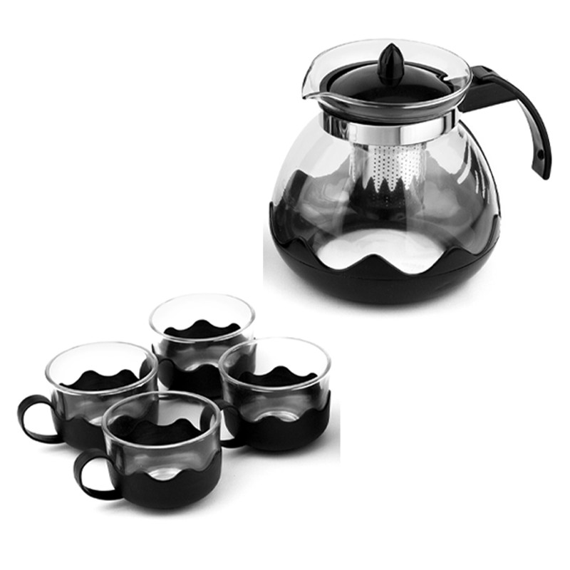 Tetera De Cristal Con Tazas
