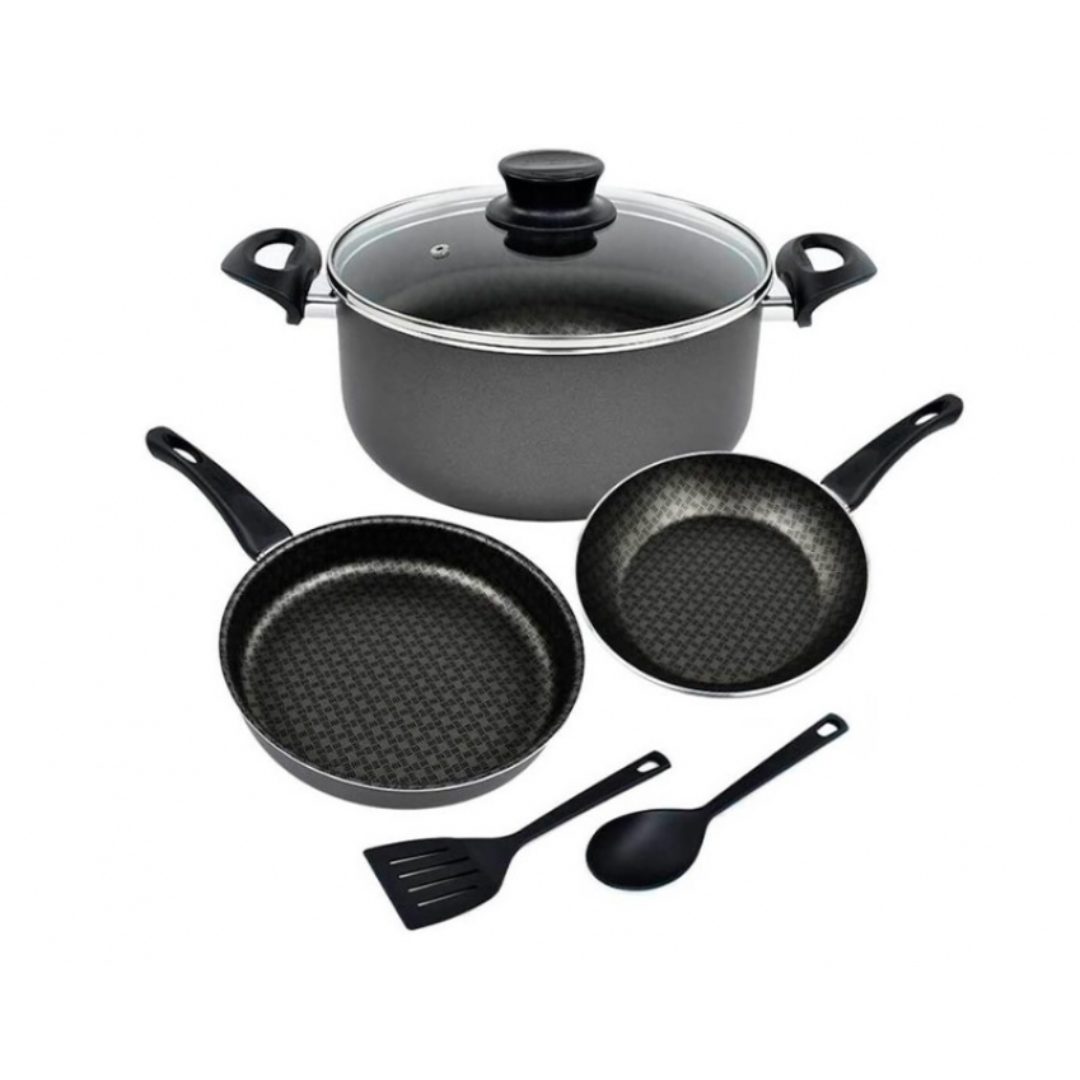 Tramontina Juego De Ollas Milán 6 Pz Aluminio Antiadherente