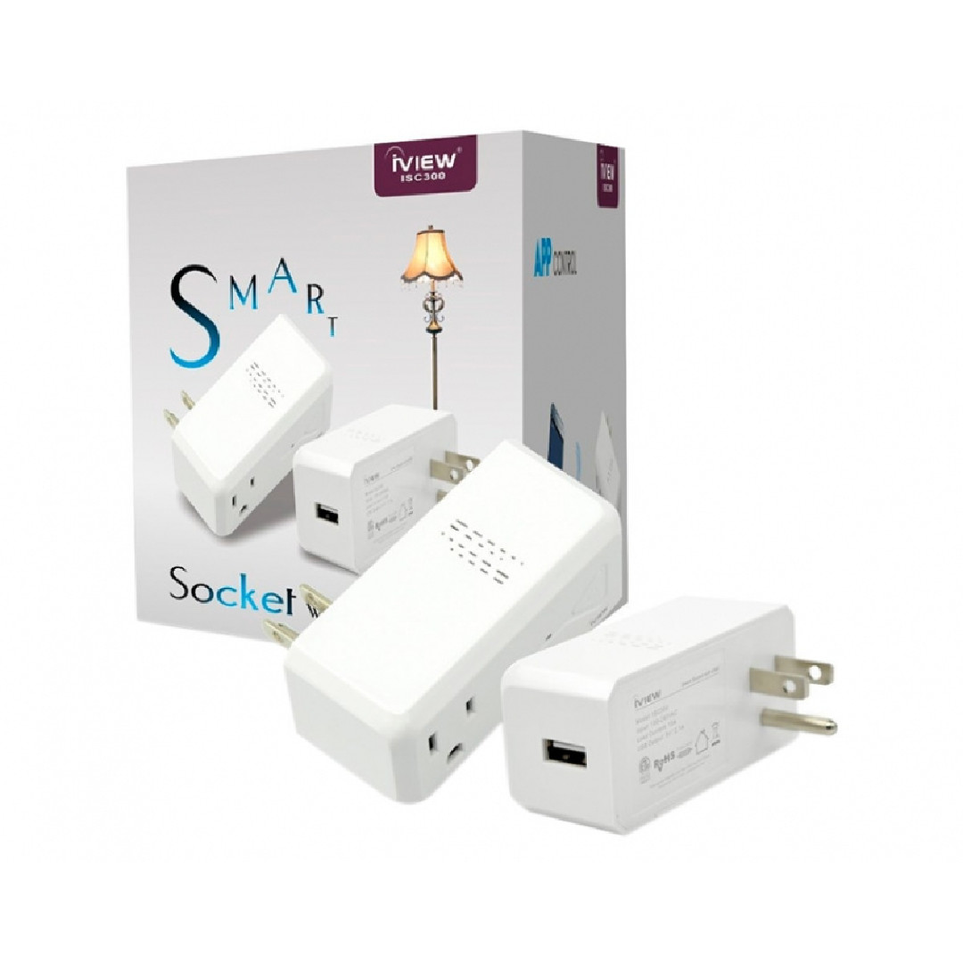 TOMACORRIENTE INTELIGENTE IVIEW ISC300 USB 2 TOMAS WIFI