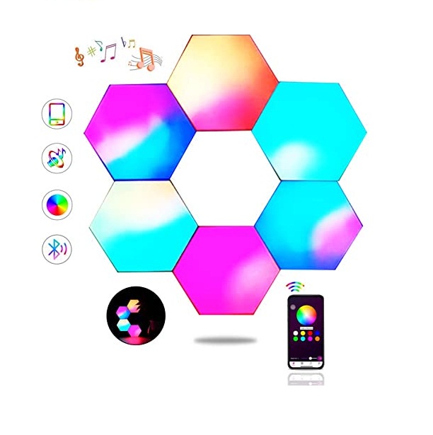 Luces Led Touch Hexagonal Kit 6 Modulos