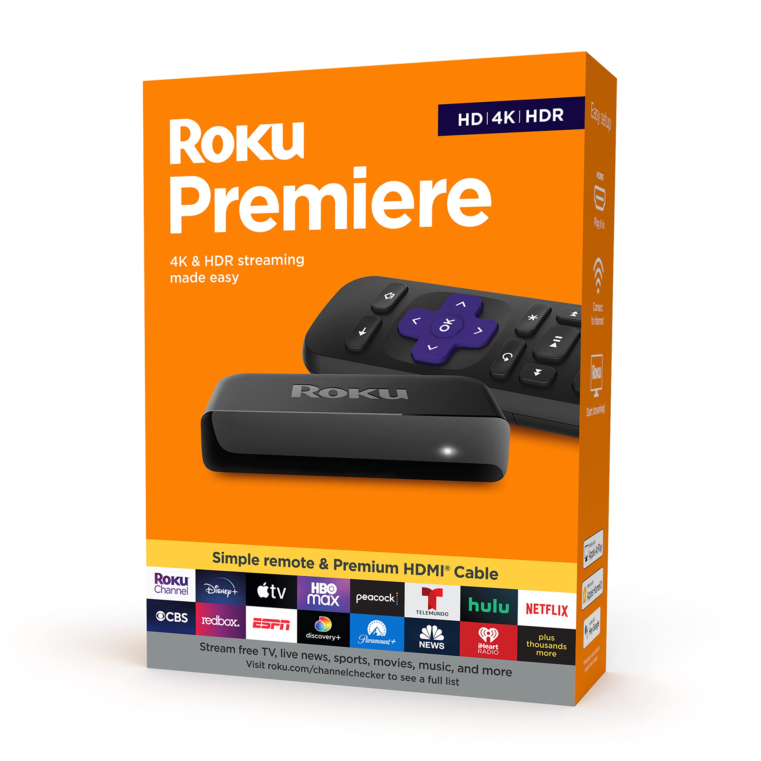 Roku Premiere, Incluye cable HDMI® alta velocidad premium.
