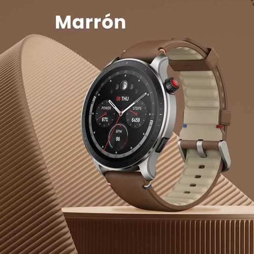 SMARTWATCH AMAZFIT GTR 4 / W2166OV3N / CUERO CAFÉ