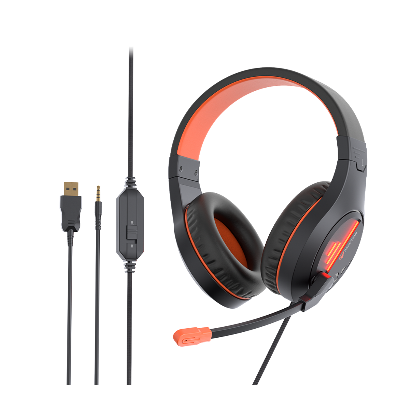HP021 Audifonos Gamer Retroiluminacion Diseño ergonómico