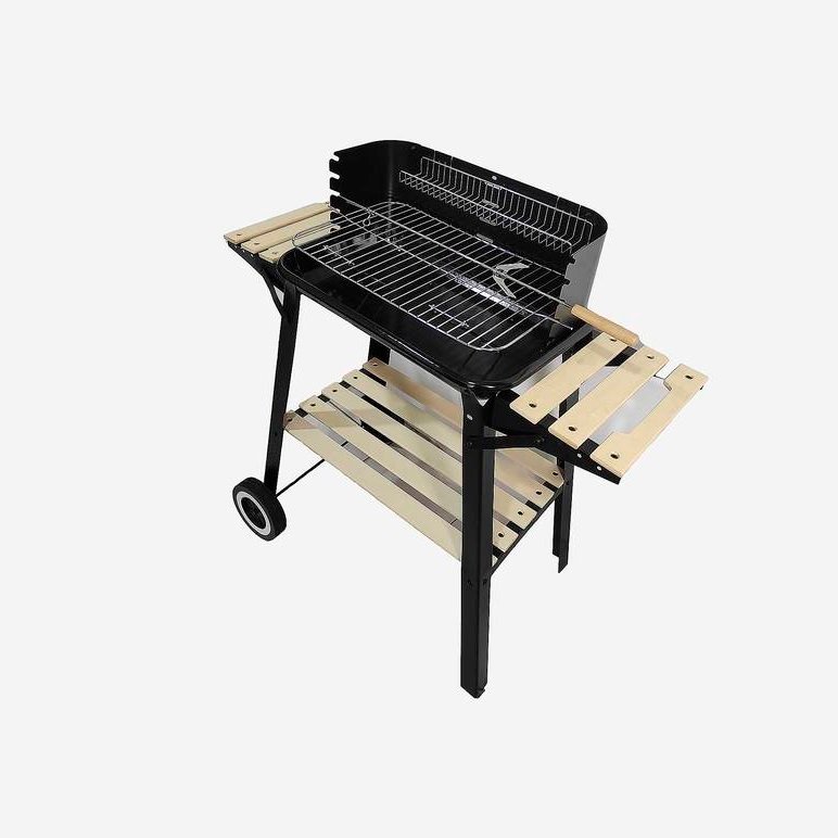 Parrilla A Carbon Acero Inoxidable Accesorio Asar Pollos