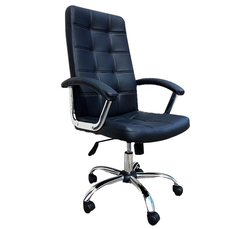 Silla Oficina Cuerina Ergonómica Apoya Brazos Reclinable