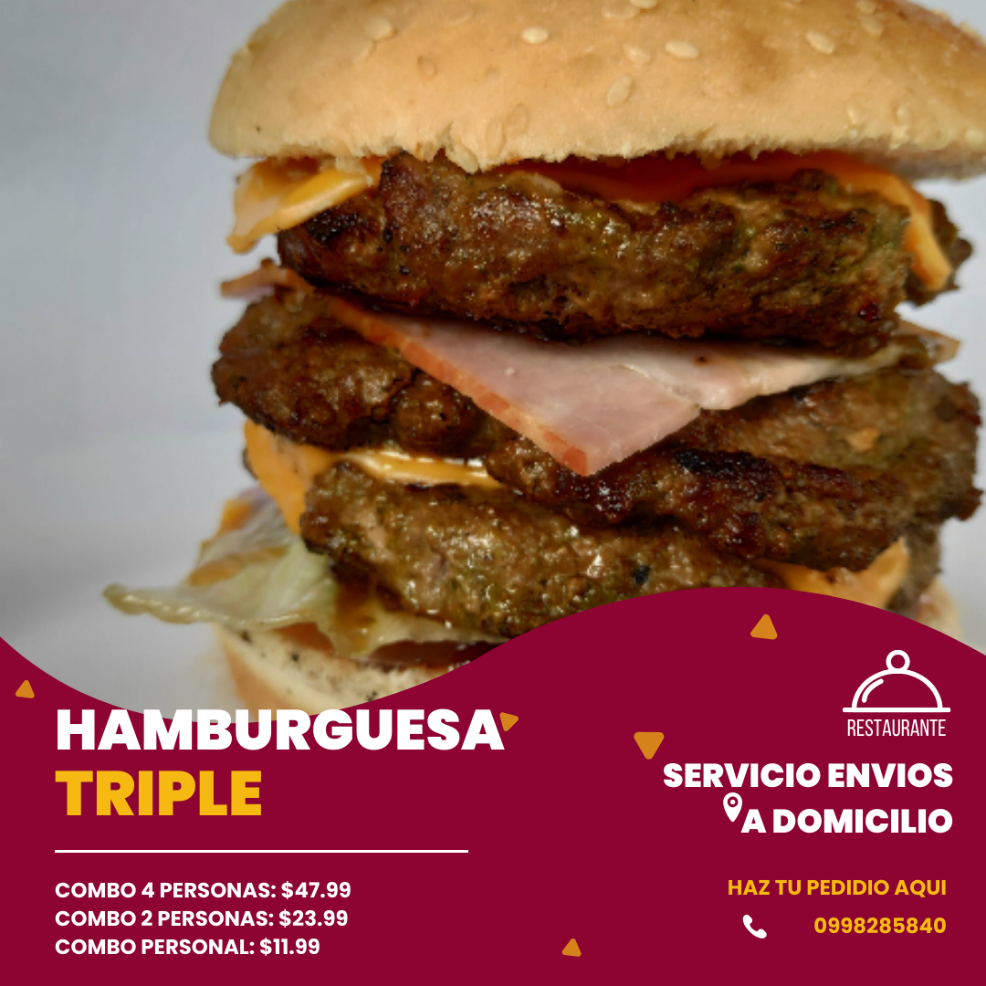 Hamburguesa Triple