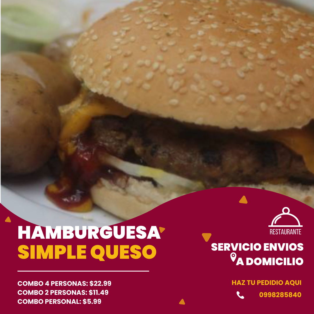 Hamburguesa Simple Queso