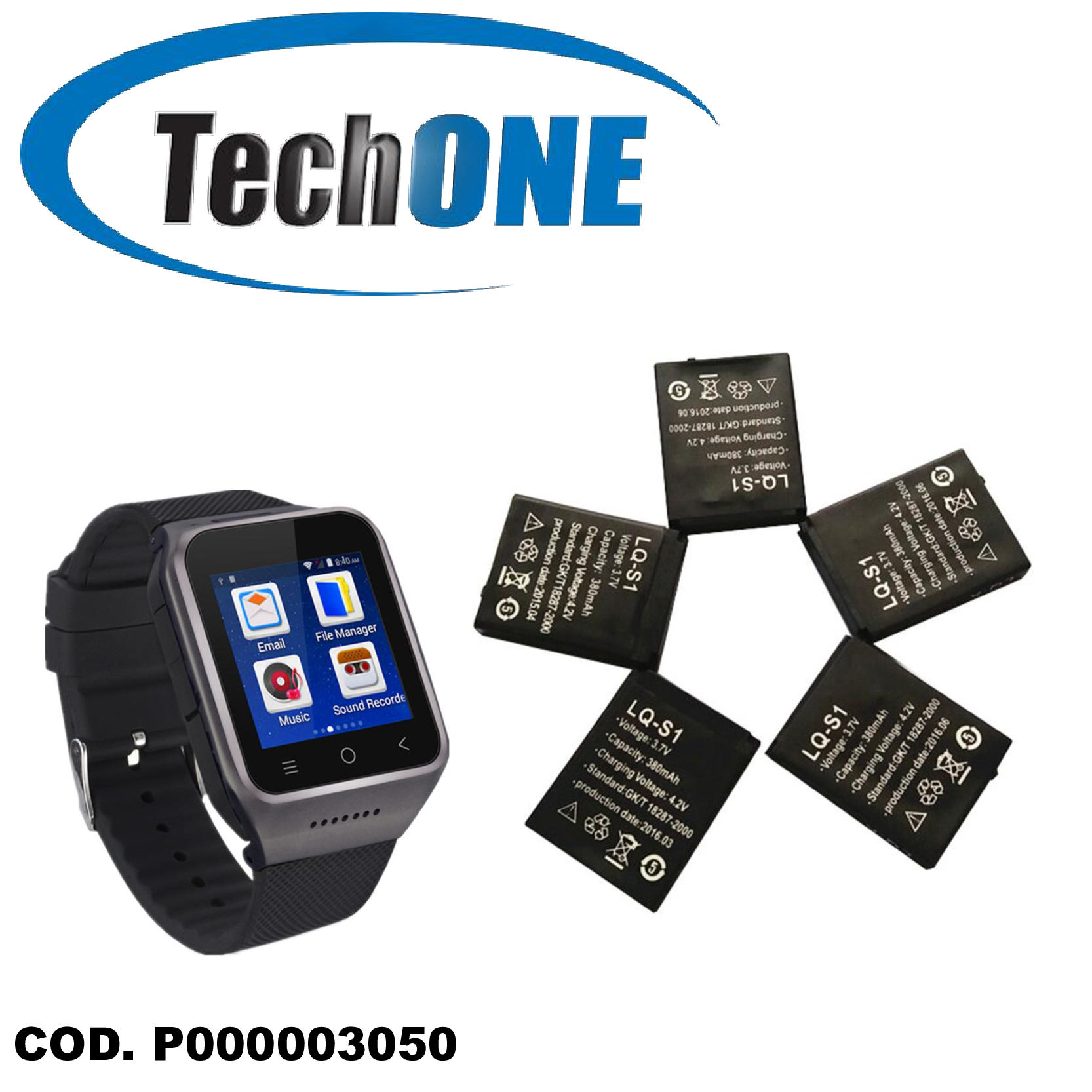 BATERIA DE SMART WATCH: out 3.7V 380mAh
lVoltaje input: 4.2V