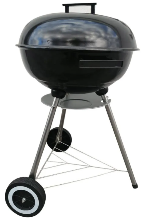 Asador Circular Parrilla De Carbón 41 Cm De Diámetro Negro