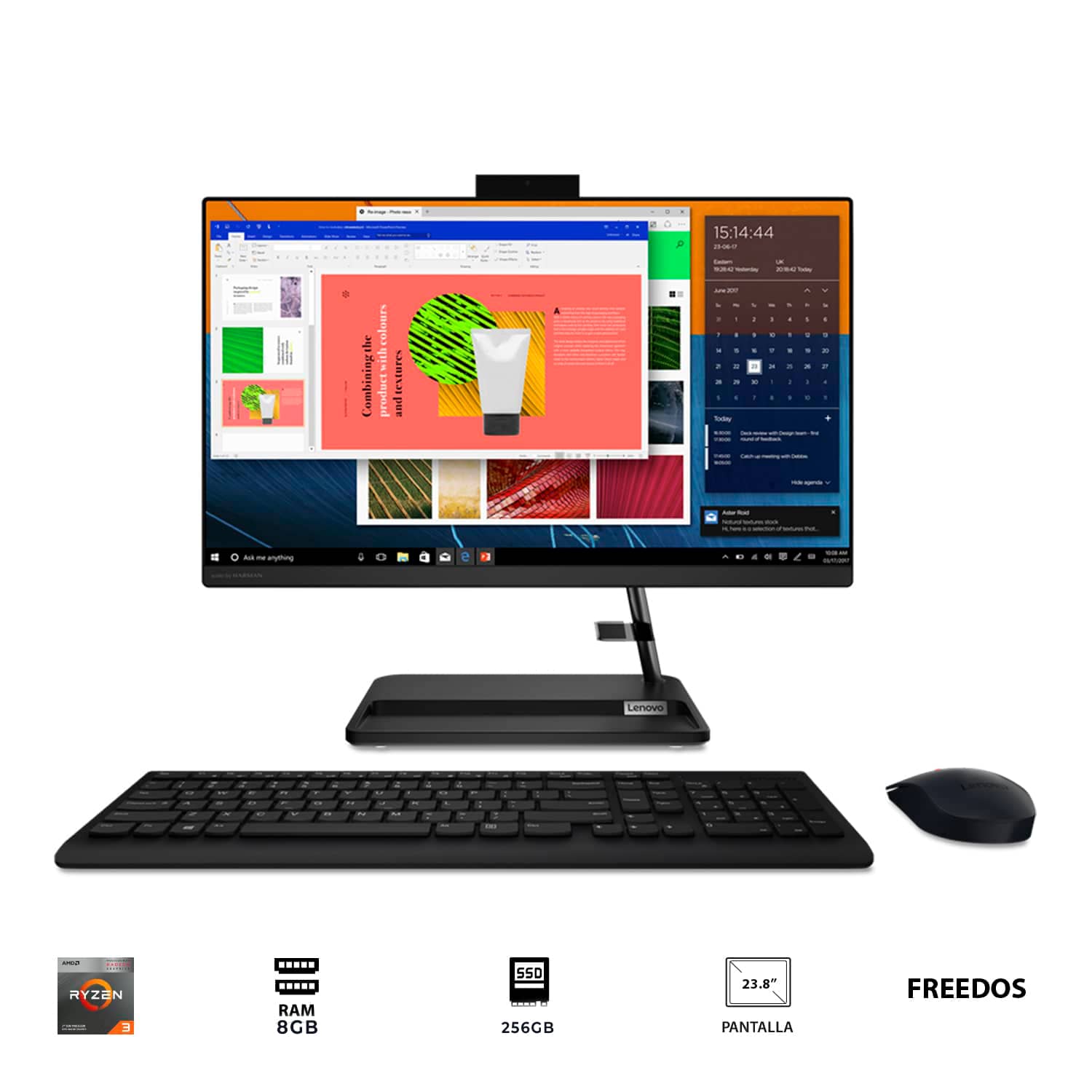 COMPUTADOR AIO LENOVO 24ADA6 R3 3250U 2.6GHZ-8GB-256SSD-23.8