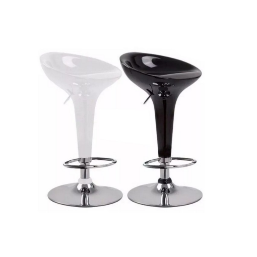 SILLA COCTELERA AJUSTABLE BASE CROMADA