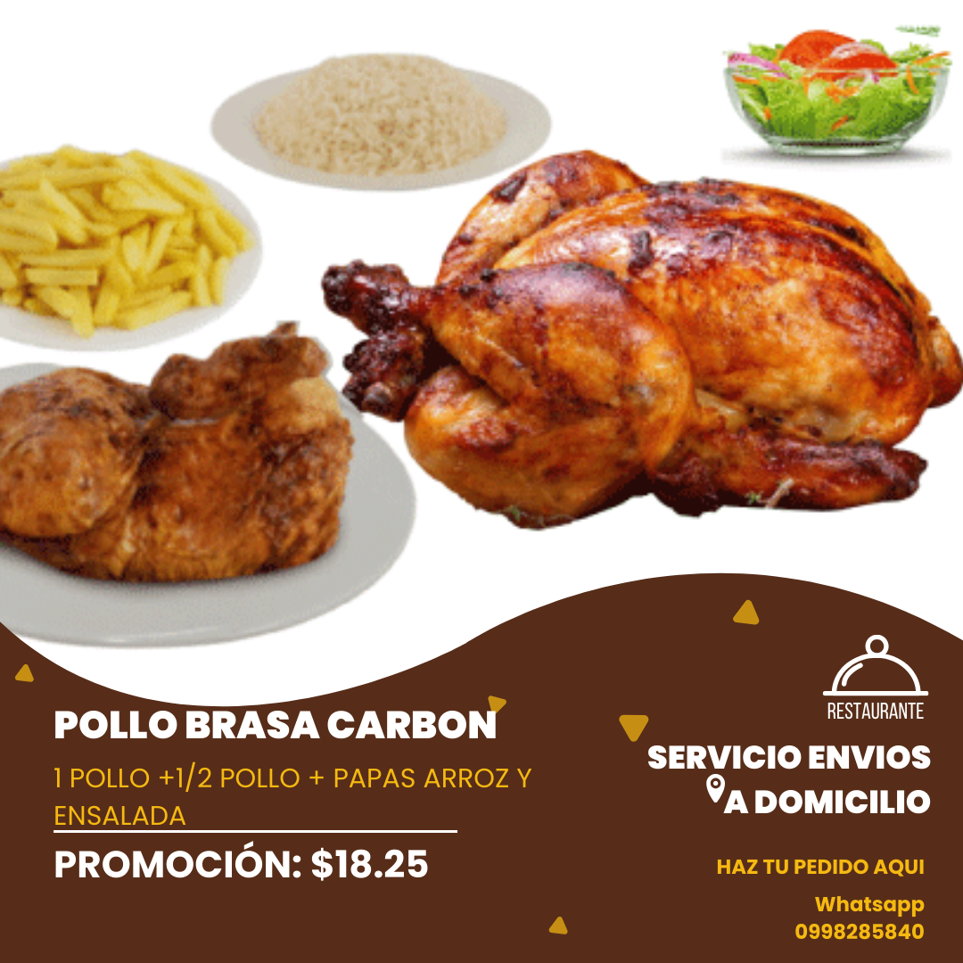 COMBO 1 1/2 Pollo Carbón